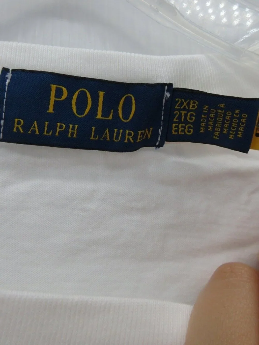 Polo Ralph Lauren Shirt 2XB Big White Spell Out Graphic Pony Crewneck